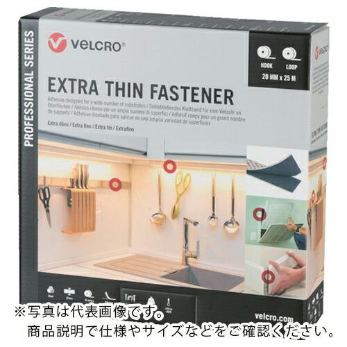 ヴェルクロ VELCRO[[R上]]結束テープ 極薄タイプ 幅20mm×長さ5m 黒 ( VEL-P...