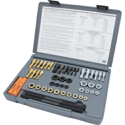 LANGTOOLS ねじ山修正工具セット 48点 タップ・ダイスセット インチ・ミリ対応 ( 971...