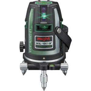 マイト マイティライン 本体+受光器MK-402G+三脚MEL-175/セット (LDグリーンレーザー/ドット) 4V/4H/1P ( MGL-441GP-RT ) マイト工業(株) (メーカー取寄)｜orangetool