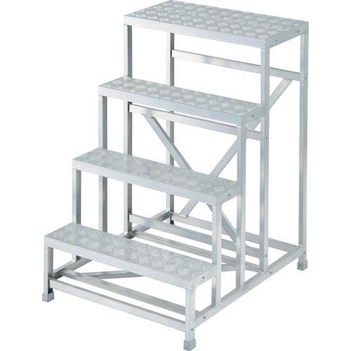 ハセガワ ライトステップ DBS型 縞板タイプ 4段 1.2m(17836) ( DBS4-8412...