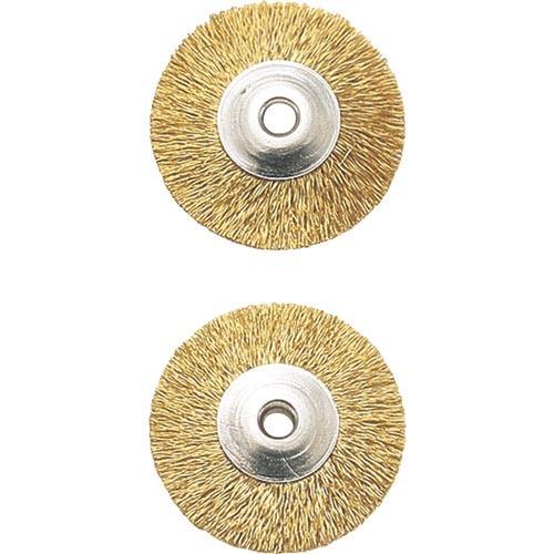 プロクソン マイクログラインダー用先端工具 ワイヤーブラシ 2枚 ディスク型 (真鍮) ( 2896...