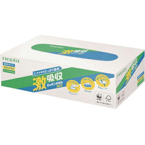 ネピア 激吸収キッチンタオルBOXバラ入  ( 31017 )