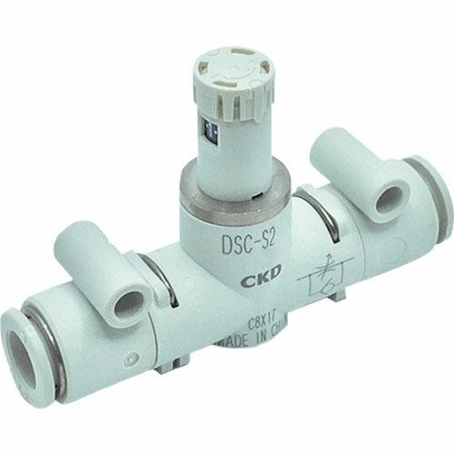 CKD ダイヤル付スピードコントローラ インラインタイプ ( DSC-S2-08-H66 ) CKD...