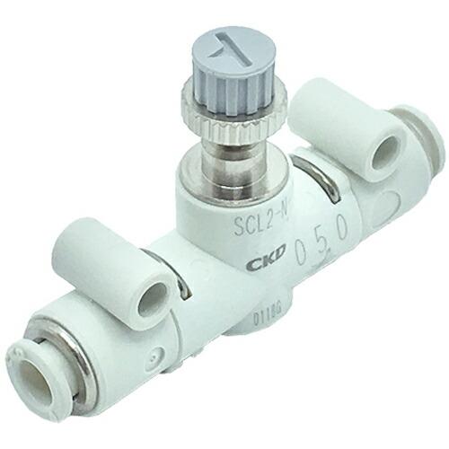 CKD ニードル弁 ラインタイプ ワンタッチ継手付  ( SCL2-N-06-H66-050 )