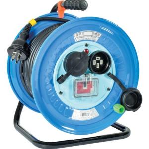 NICHIDO 電工ドラム 屋外型 三相200V 過負荷漏電保護兼用ブレーカ付 30m ( DNW-EC330-20A ) 日動工業(株)｜orangetool