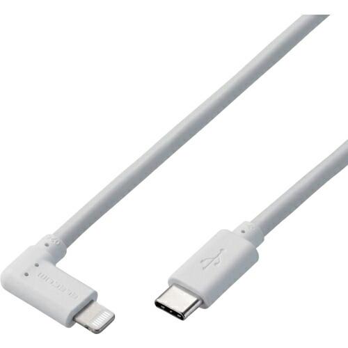 ELECOM USB C-Lightningケーブル USB PD対応 L字コネクタ 抗菌 2.0m...
