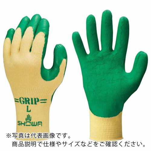 SHOWA 天然ゴム背抜き手袋 No310グリップ(ソフトタイプ) グリーン Mサイズ 緑 ( NO...