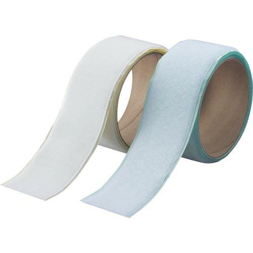 TRUSCO マジックテープ[[R下]]セット裏面粘着幅50mm長さ1m白(1巻=1セット) ( T...