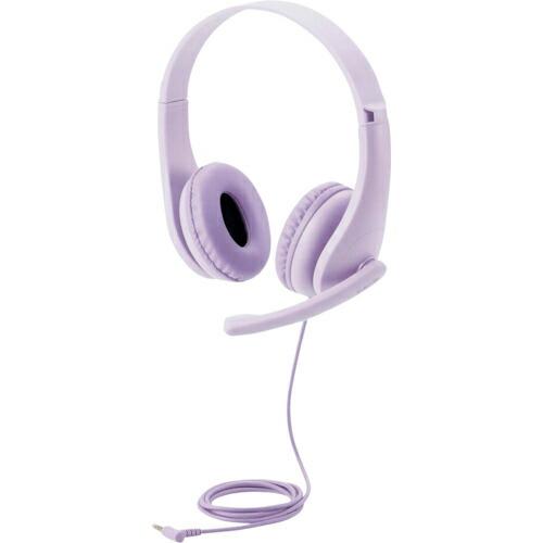 ELECOM こども専用ヘッドセット 回転式マイクアーム付き 4極 パープル ( HS-KD01TP...