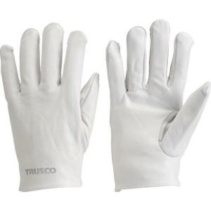 TRUSCO 袖なし革手袋 クレスト牛革製 フリーサイズ ホワイト ( TYK-KW ) トラスコ中山(株)｜orangetool