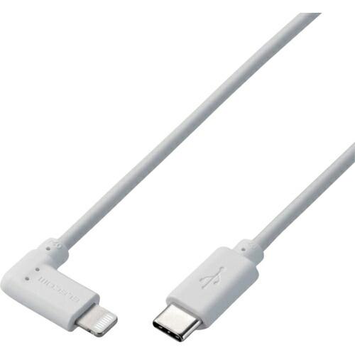 ELECOM USB C-Lightningケーブル USB PD対応 L字コネクタ 抗菌 0.3m...