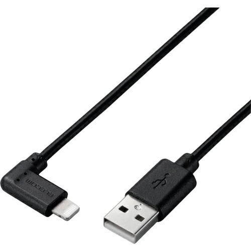 ELECOM Lightningケーブル L字コネクタ 抗菌 0.3m ブラック ( MPA-UAL...