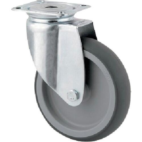 テンテキャスター　プレート式キャスター“ＡＧＩＬＡ”（エラストマー車）　φ１２５　自在式 ( 247...