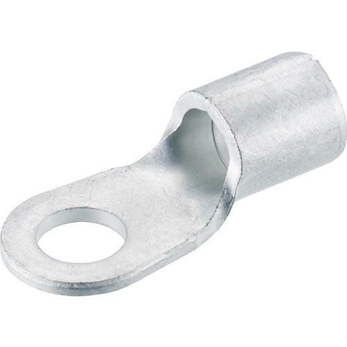 TRUSCO 裸圧着端子 丸形(6個入) スタッド径Φ6.4 全長27.5mm ( T-R14-6 ...