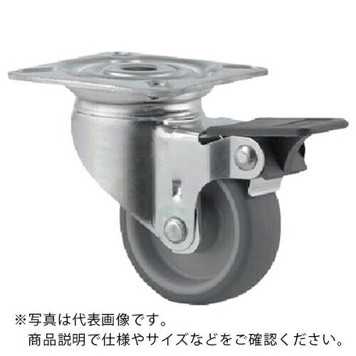 テンテキャスター　プレート式キャスター“ＡＧＩＬＡ”（エラストマー車）　φ５０　自在式（ホイールロッ...