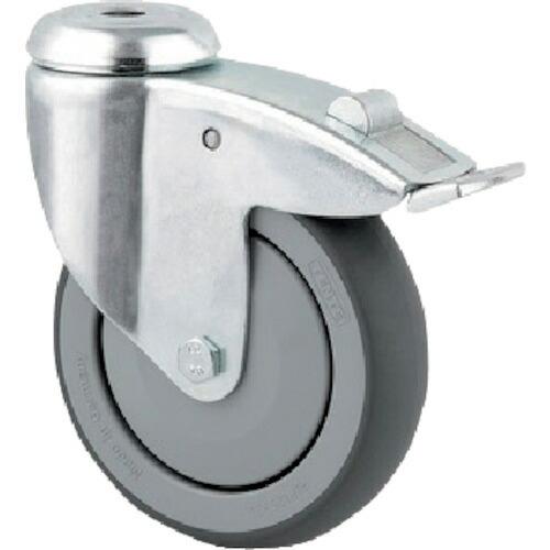 テンテキャスター　ボルト穴式キャスター“ＡＧＩＬＡ”（エラストマー車）　φ１００　自在式（トータルロ...