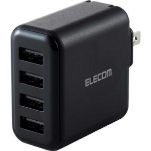 エレコム AC充電器 4.8A出力 USB-Aメス4ポート ブラック ( MPA-ACU13BK )｜orangetool
