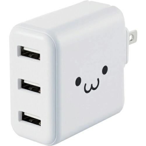ELECOM AC充電器 3.6A出力 USB-Aメス3ポート ホワイトフェイス ( MPA-ACU...