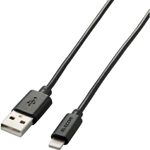 ELECOM Lightningケーブル まとまるケーブル 形状記憶 抗菌 1.0m ブラック ( ...