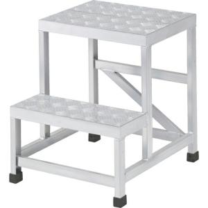 TRUSCO アルミ製溶接一体構造型作業台 二段縞板タイプ(完成品) W500×D600×H600 ( WTDBC2-5660 )｜orangetool