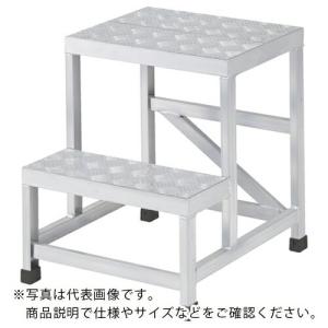 TRUSCO アルミ製溶接一体構造型作業台 二段縞板タイプ(完成品) W600×D600×H500 ( WTDBC2-6650 )｜orangetool