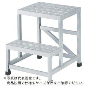 TRUSCO アルミ製溶接一体構造型作業台 二段縞板タイプ(完成品) W500×D600×H500 ( WTDBC2-5650 ) トラスコ中山(株)｜orangetool