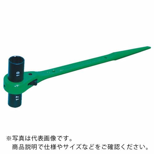 スーパー 両ロングソケット・両口ラチェットレンチ(爪式)六角対辺:10×12 全長:225mm ( ...