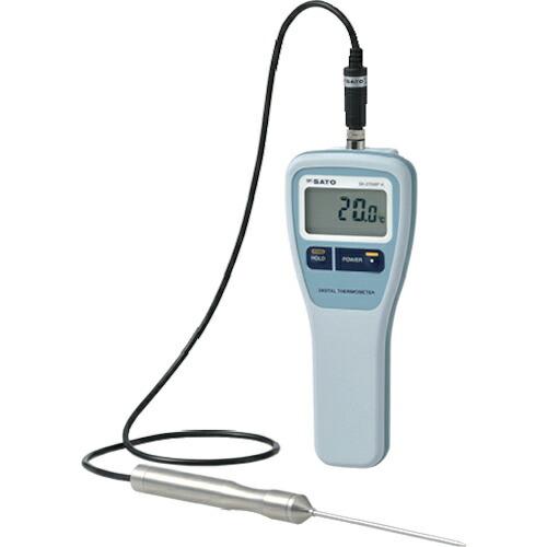 佐藤 防水型デジタル温度計(S270WP-01センサ付き)フック穴なし(8078-40) ( SK-...
