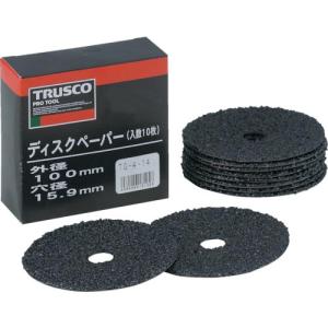 TRUSCO ディスクペーパー4型 Φ100X15.9 #80 (10枚入) ( TG4-80 ) トラスコ中山(株)｜orangetool