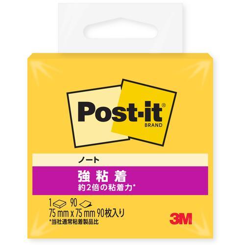 3M ポスト・イット 強粘着 75X75mm 90枚 ウルトライエロー ( 654SS-YN ) ス...