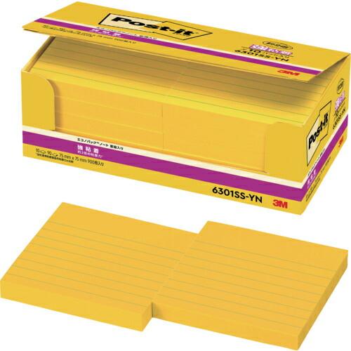 3M ポスト・イット 強粘着ラインノート 6301SS-Y ( 6301SS-YN ) スリーエム ...