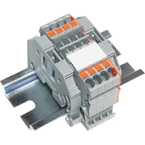 TRUSCO スプリング式端子台2線式 4極 電線サイズ0.25~1.5 ( SPTB18A-2-4...