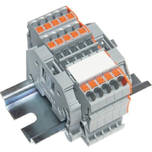 TRUSCO スプリング式端子台3線式 5極 電線サイズ0.25~1.5 ( SPTB18A-3-5...