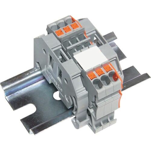 TRUSCO スプリング式端子台2線式 3極 電線サイズ0.25~1.5 ( SPTB18A-2-3...