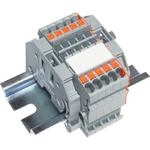 TRUSCO スプリング式端子台2線式 5極 電線サイズ0.25~1.5 ( SPTB18A-2-5...