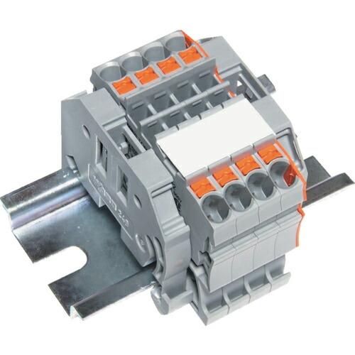 TRUSCO スプリング式端子台2線式 4極 電線サイズ0.25~2.5 ( SPTB24A-2-4...