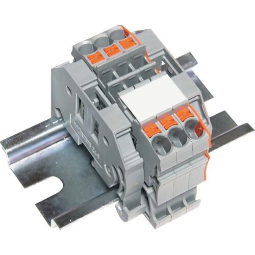 TRUSCO スプリング式端子台2線式 3極 電線サイズ0.25~2.5 ( SPTB24A-2-3...