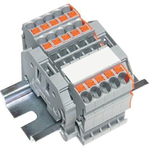 TRUSCO スプリング式端子台3線式 5極 電線サイズ0.25~2.5 ( SPTB24A-3-5...