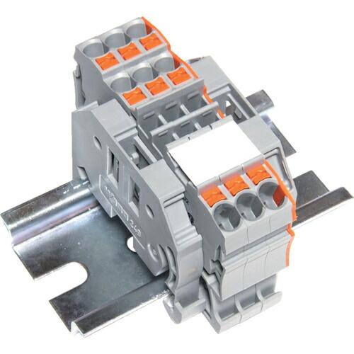 TRUSCO スプリング式端子台3線式 3極 電線サイズ0.25~2.5 ( SPTB24A-3-3...