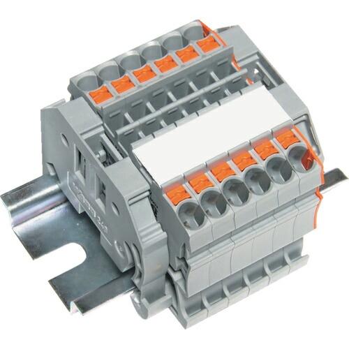 TRUSCO スプリング式端子台2線式 6極 電線サイズ0.25~2.5 ( SPTB24A-2-6...