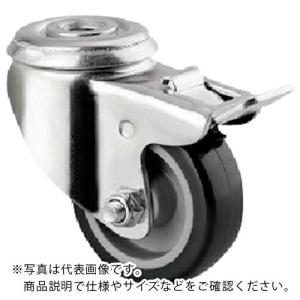 テンテキャスター ボルト穴式キャスター"AGILA"(ポリウレタン車) φ50 自在式(ホイールロック付)  ( 1475PAO050P30-11 )｜orangetool