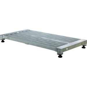 TRUSCO 低床式アルミ製ステップ グレーチング仕様 900X450XH90~120 ( TFSG-0945AL ) トラスコ中山(株)｜orangetool
