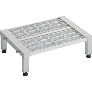 TRUSCO 高床式アルミ製ステップ グレーチング仕様 600X450XH190~220 ( TFSGH-0645AL ) トラスコ中山(株)｜orangetool