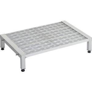 TRUSCO 高床式アルミ製ステップ グレーチング仕様 900X600XH190~220 ( TFSGH-0960AL ) トラスコ中山(株)｜orangetool