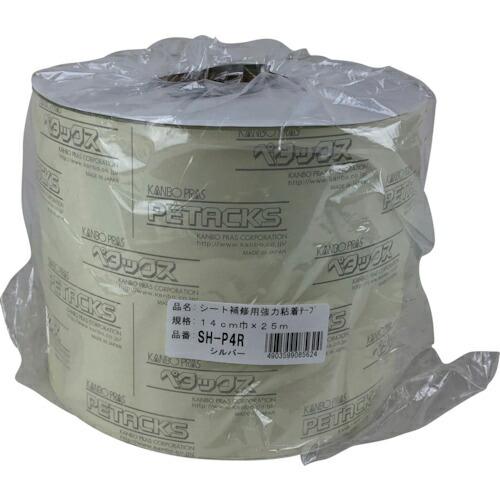 ユタカメイク シート補修用強力粘着テープロール巻 シルバー 14cm×25m ( SH-P4R ) ...