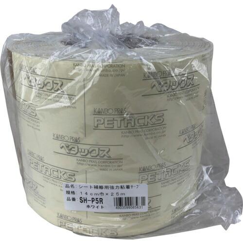 ユタカメイク シート補修用強力粘着テープロール巻 ホワイト 14cm×25m ( SH-P5R ) ...