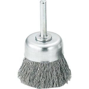 TRUSCO 軸付カップブラシ φ50X軸6 ステンレス線 線径0.3 ( TB-6623 ) トラスコ中山(株)｜orangetool