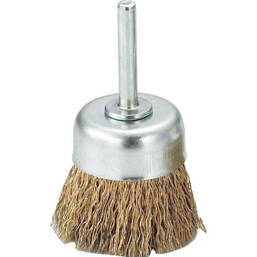 TRUSCO 軸付カップブラシ φ50X軸6 真鍮メッキ鋼線 線径0.25 ( TB-6621 ) ...