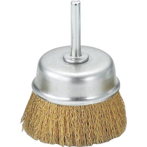 TRUSCO 軸付カップブラシ φ65X軸6 真鍮 線径0.15 ( TB-6634 ) トラスコ中...