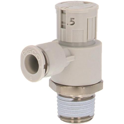 PISCO スピードコントローラダイヤル付タイプ エルボ メーターアウト制御(低流量タイプ) φ6用...